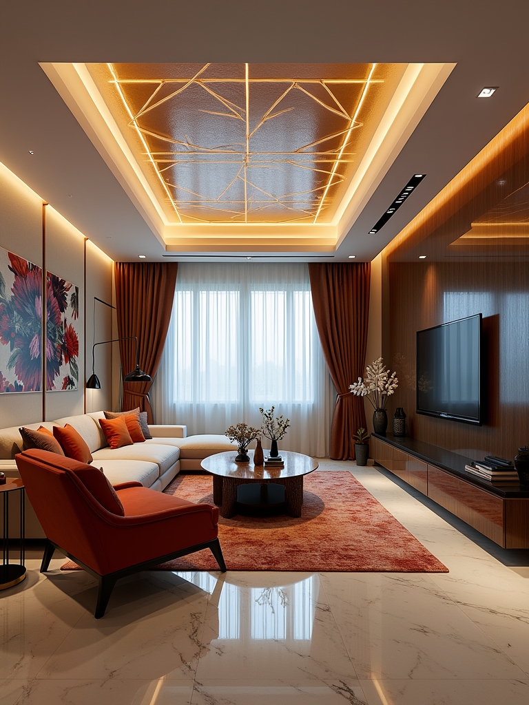 led illuminated modern ceiling designs