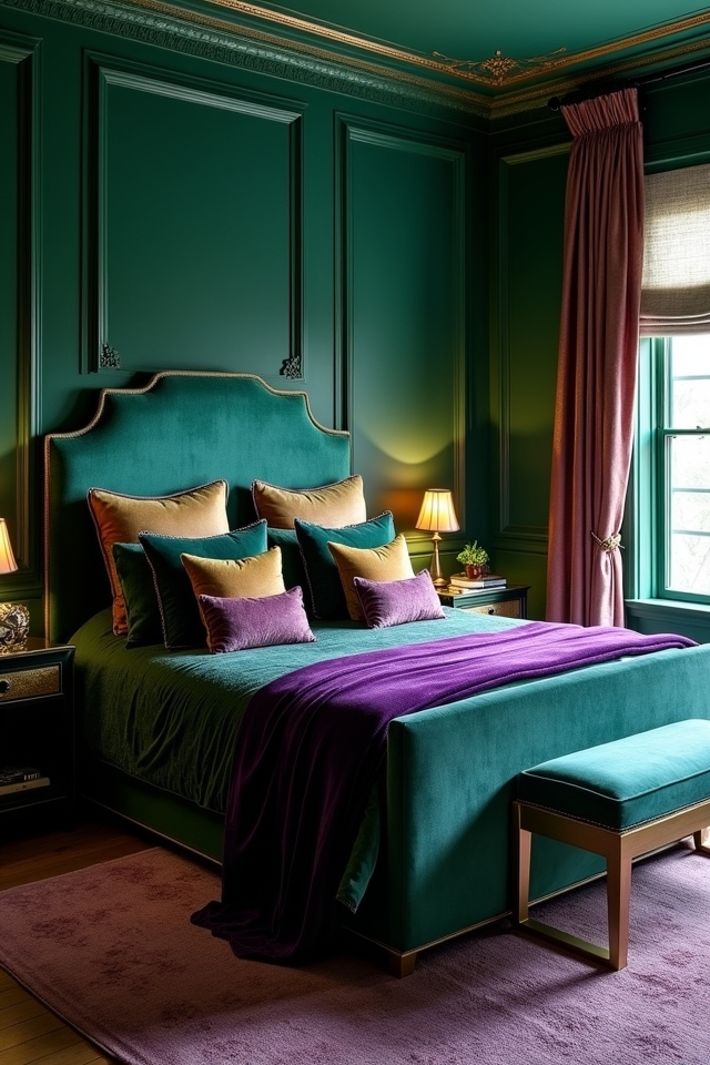 luxurious jewel tone accents