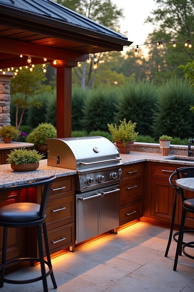 luxurious outdoor cooking experience
