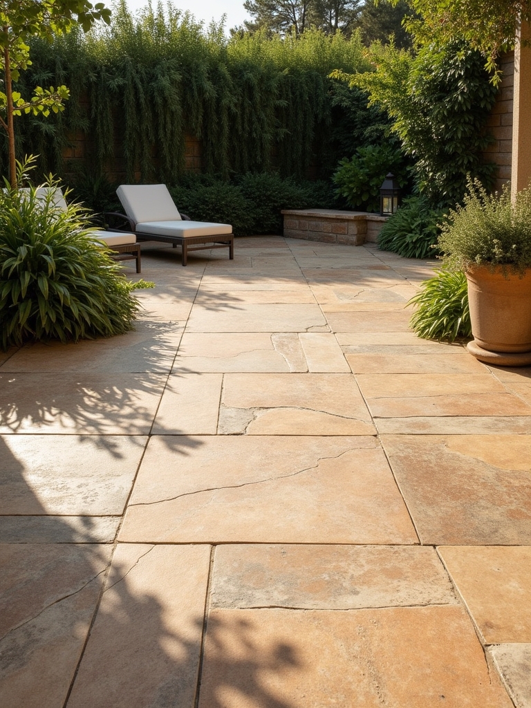 luxurious outdoor travertine pavers