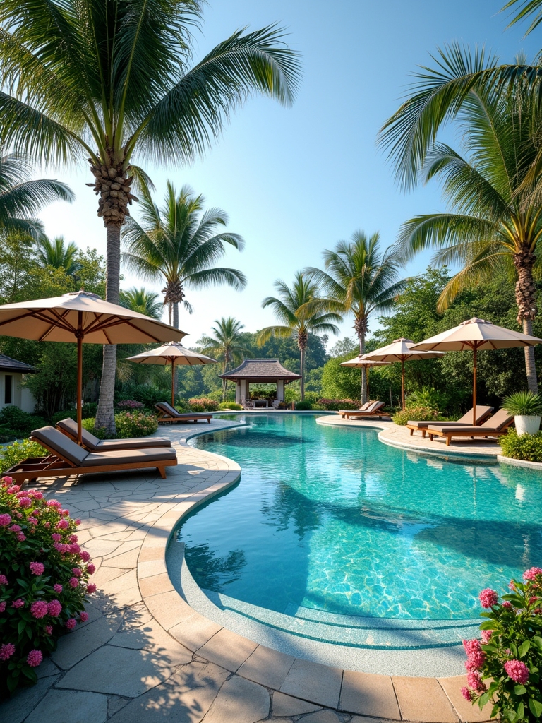 luxurious pool landscape design