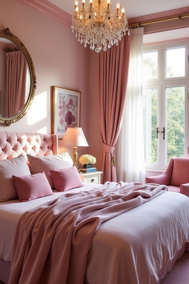 luxurious velvet bedroom accents