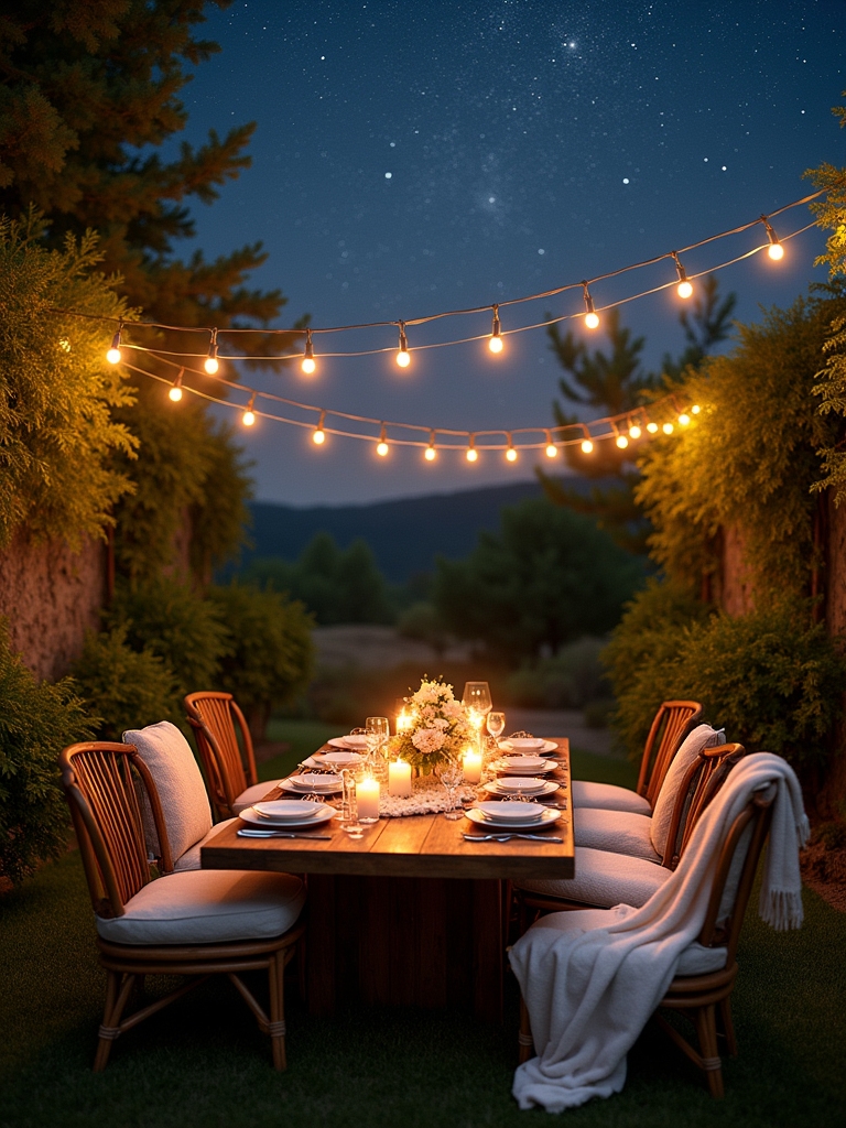magical outdoor dining ambiance