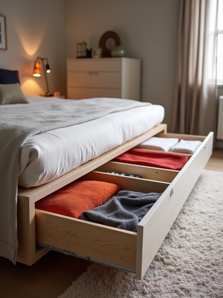 maximize bedroom storage space