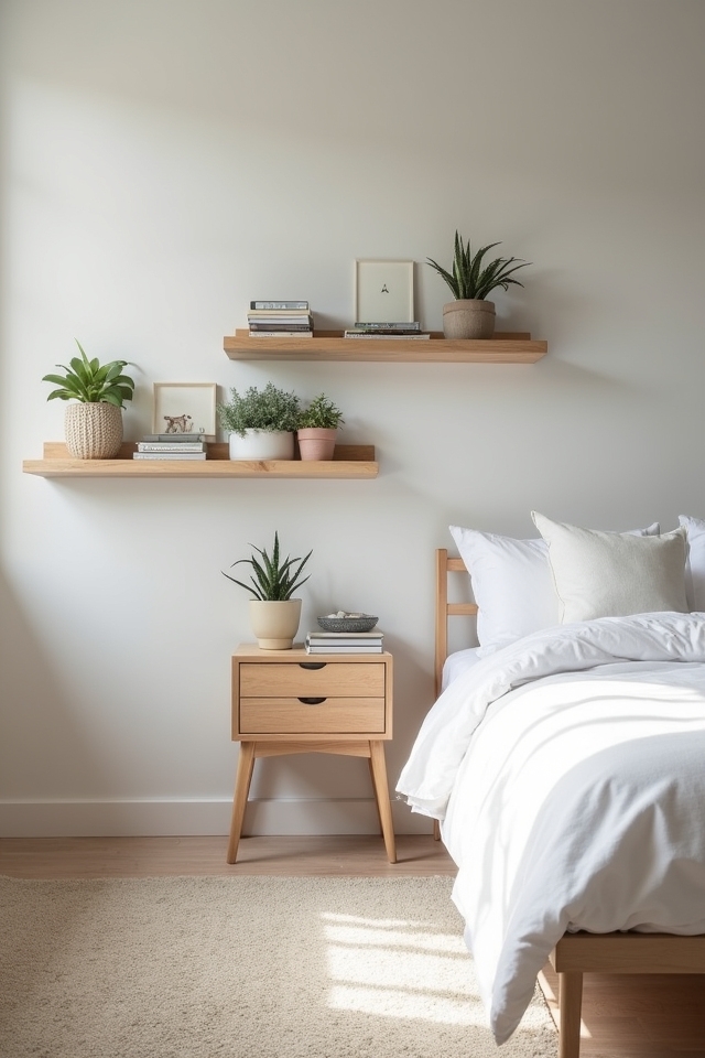 maximize space with shelves