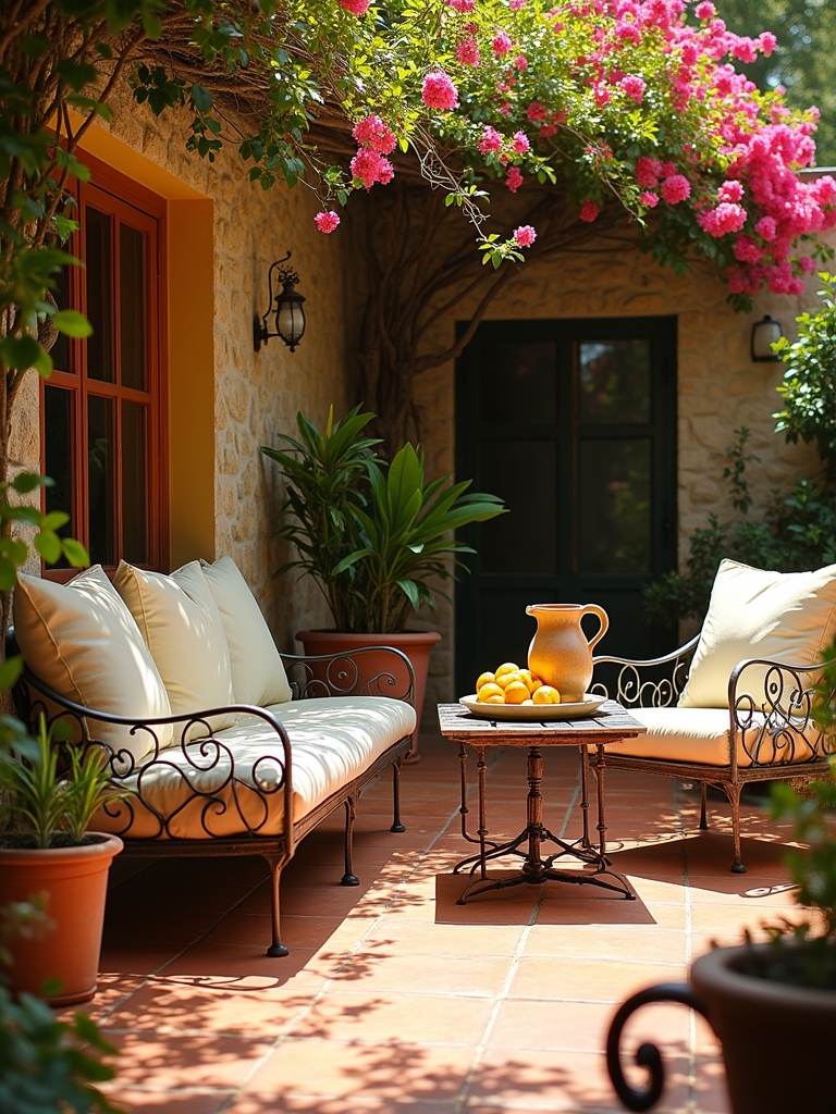 mediterranean terracotta patio design