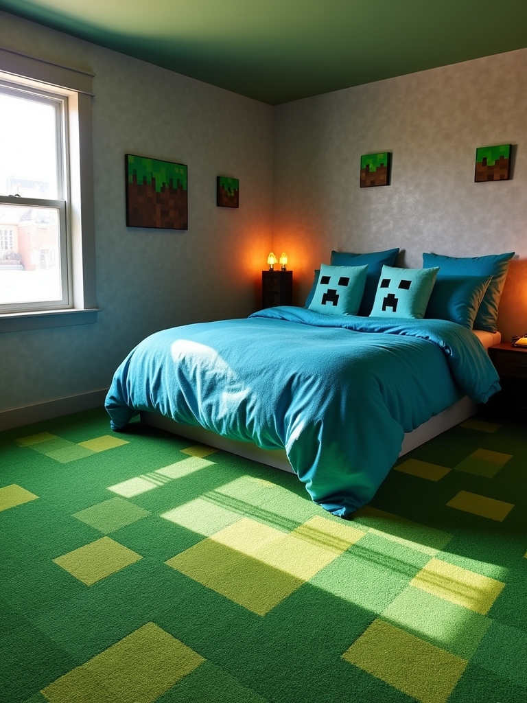 minecraft inspired grass flooring options