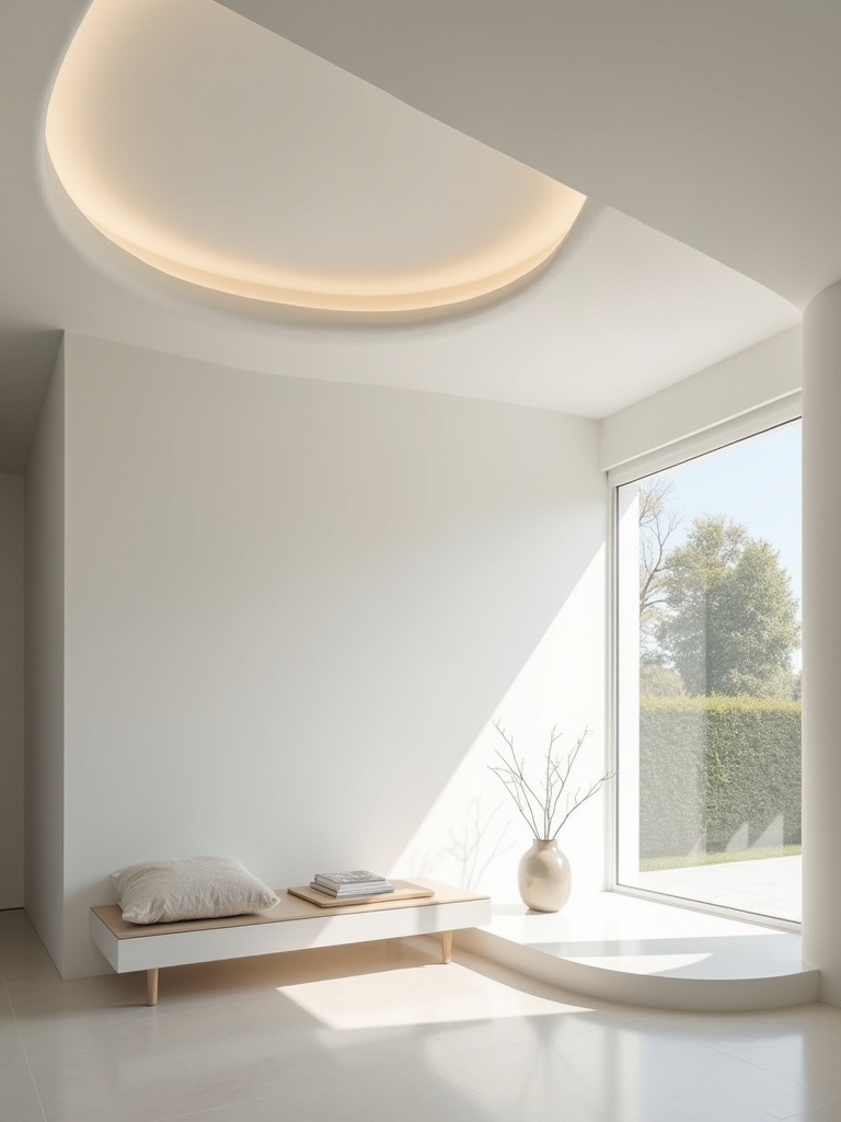 minimalist smooth gypsum ceilings