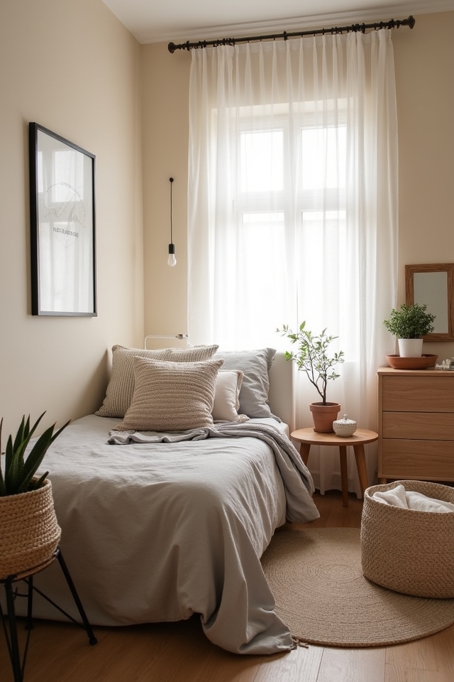 minimize clutter for spaciousness