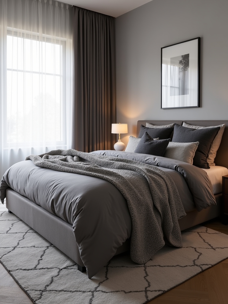 modern grey bedroom design