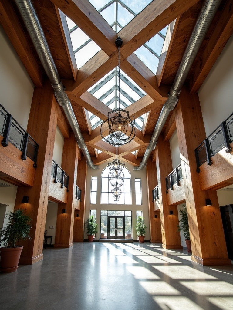 modern industrial lobby design