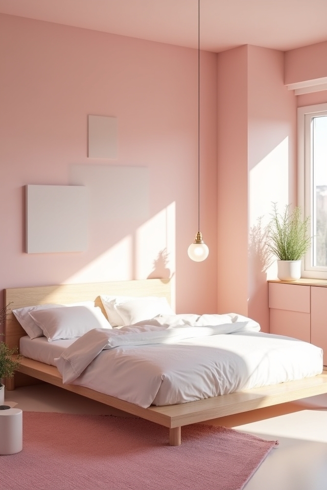 modern minimalist pink design