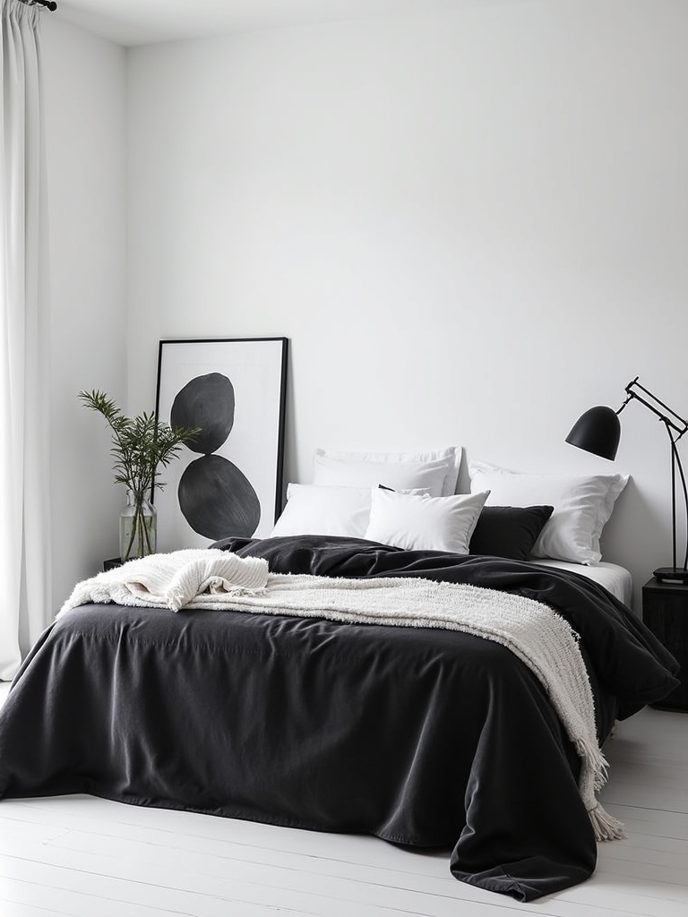 monochrome bedroom design essentials