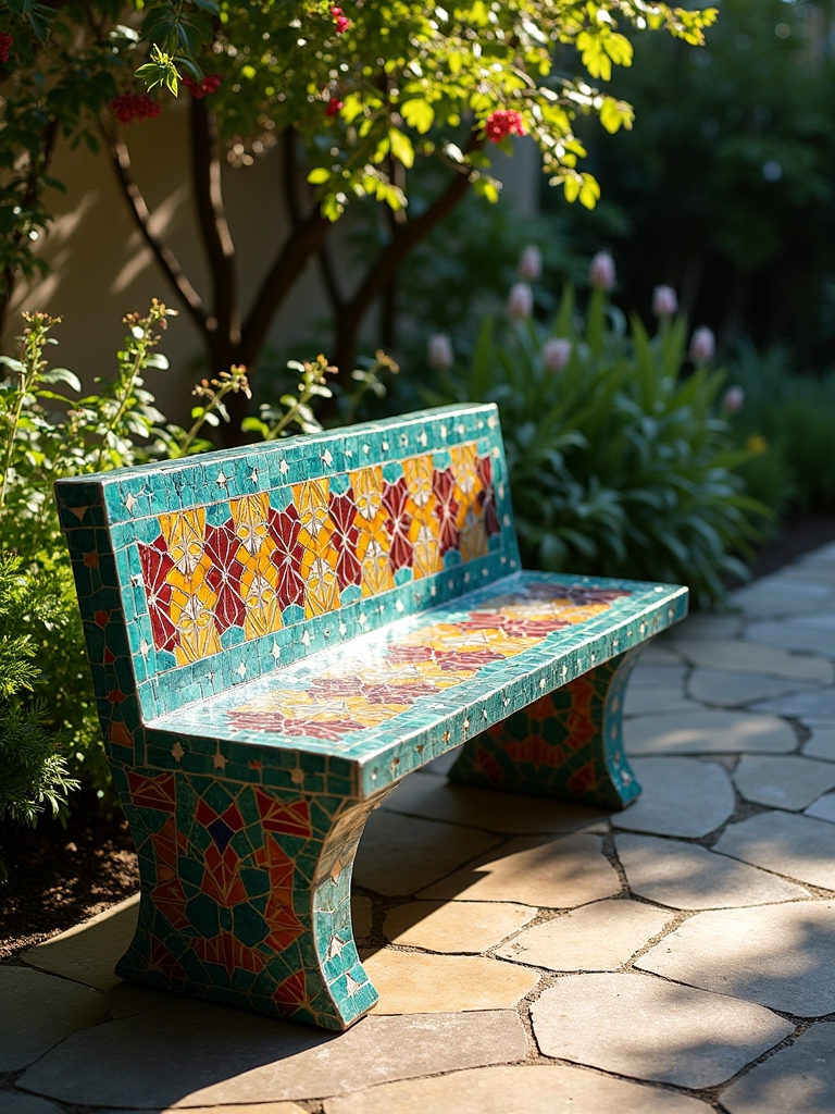 mosaic tile bench options