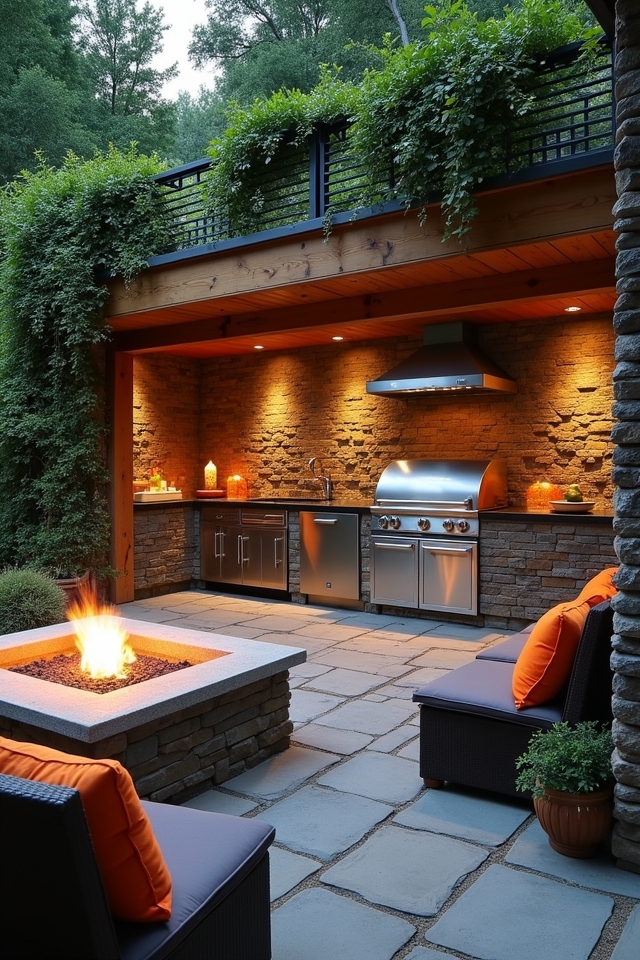 multi level outdoor entertaining areas