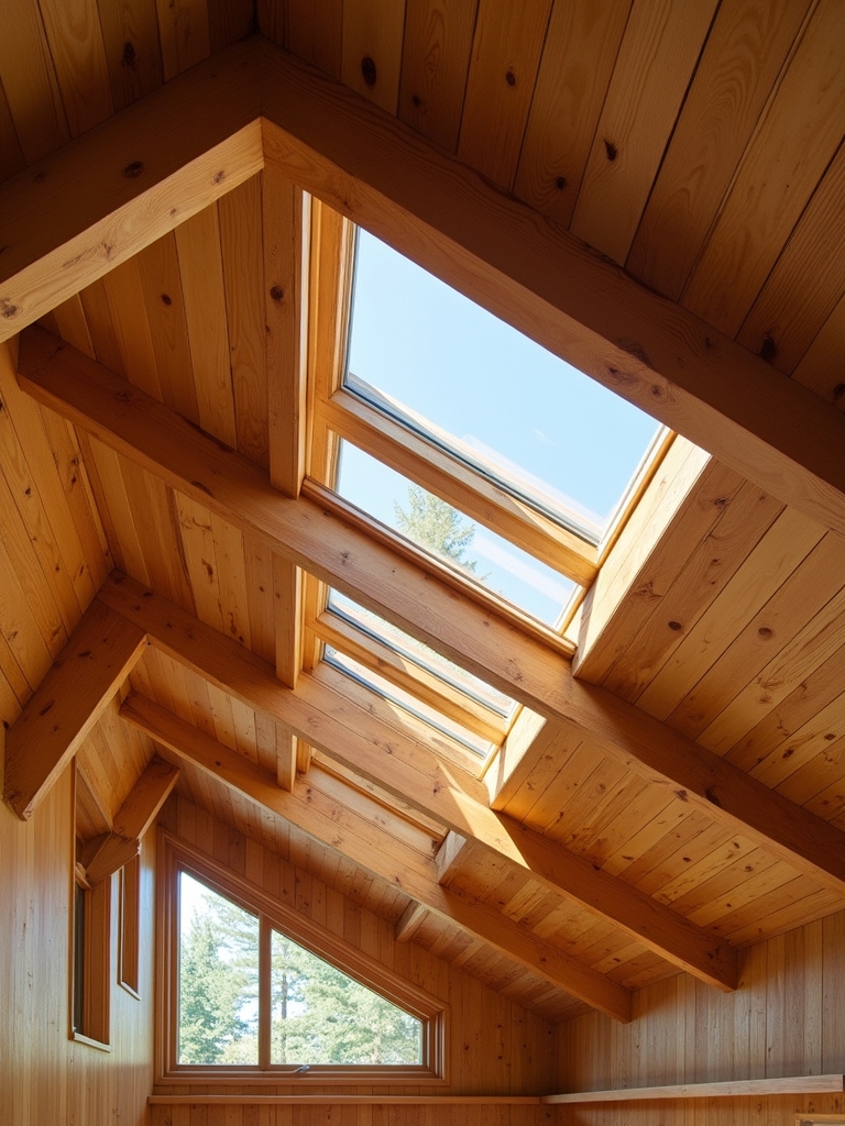 natural wood ceiling charm