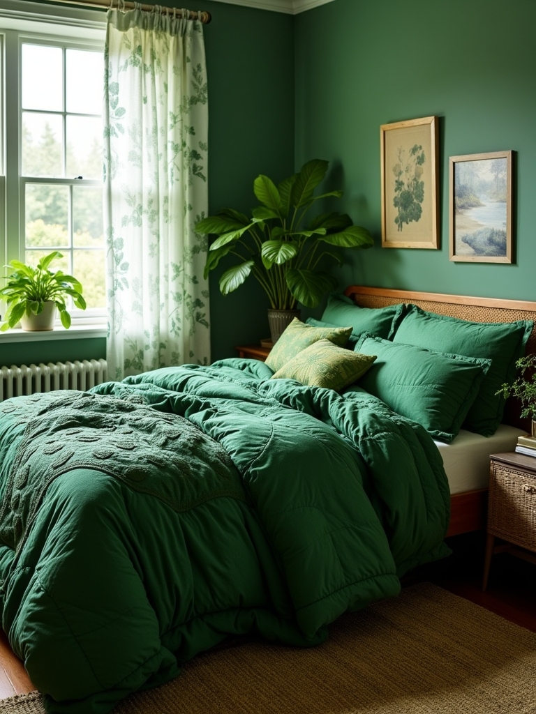 nature inspired bedroom textiles