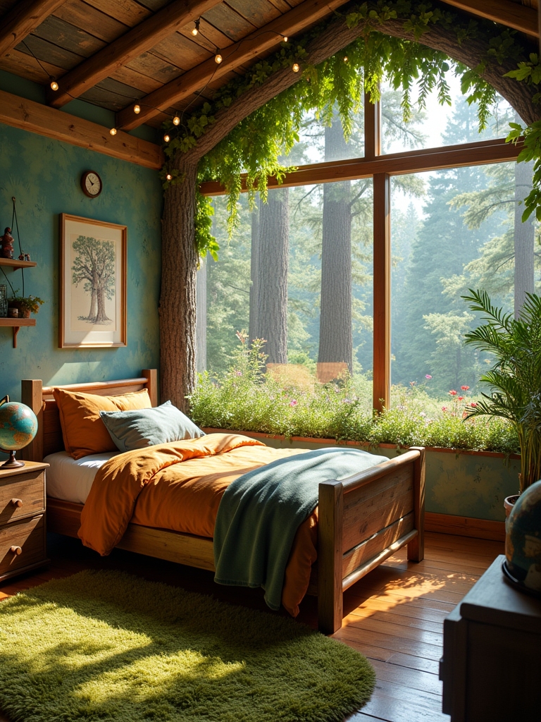 nature inspired boys bedroom retreat