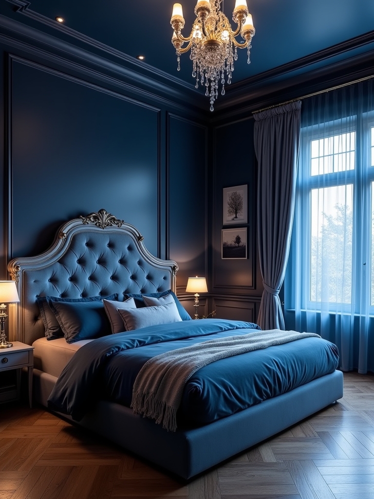 navy elegance in decor