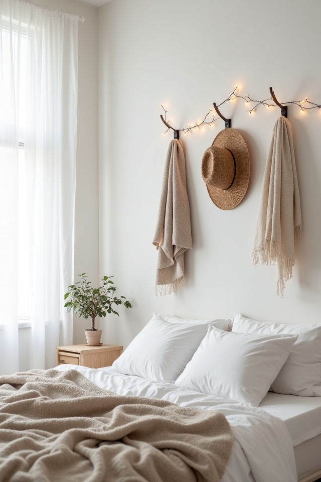 organized accessories with hooks