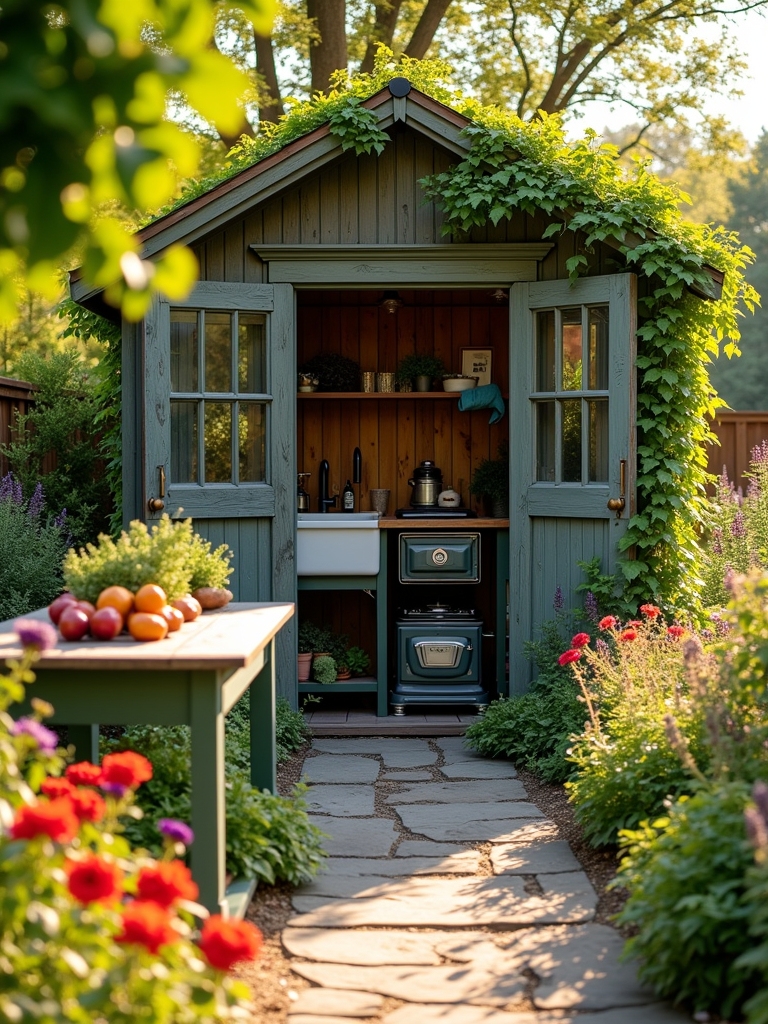 outdoor culinary gathering space