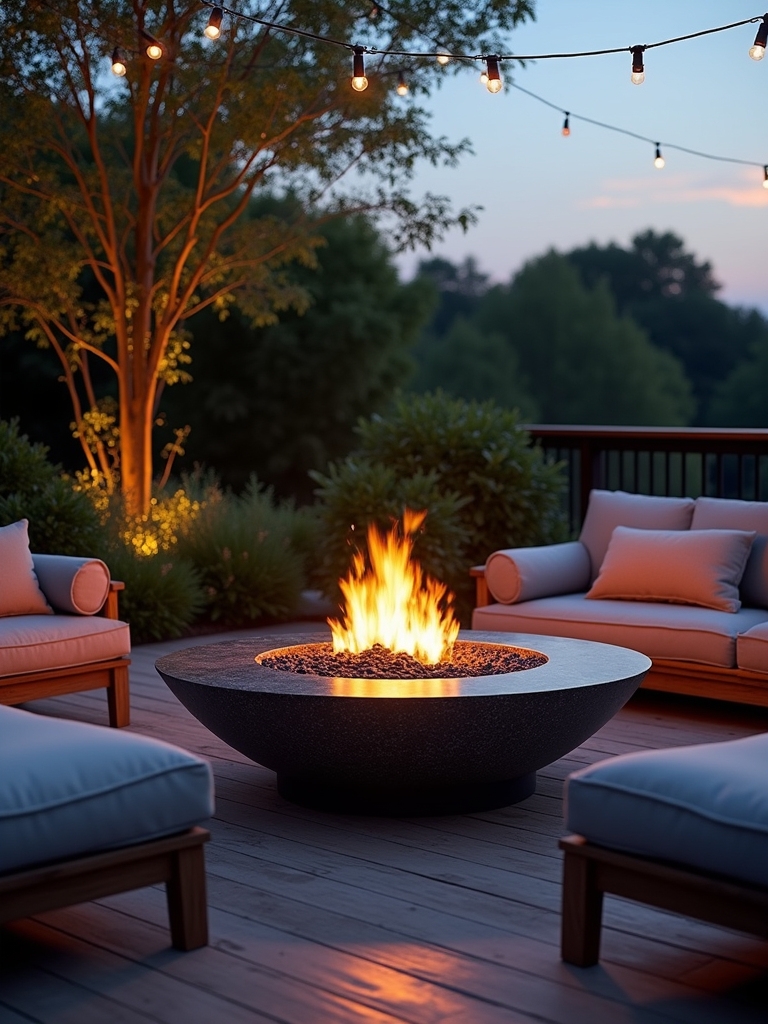 outdoor fire pit lounge