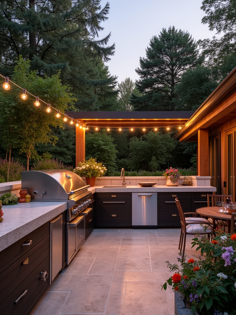 outdoor kitchen for entertaining
