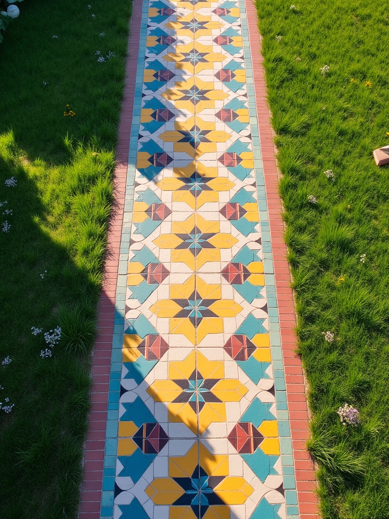 patterned walkway design ideas