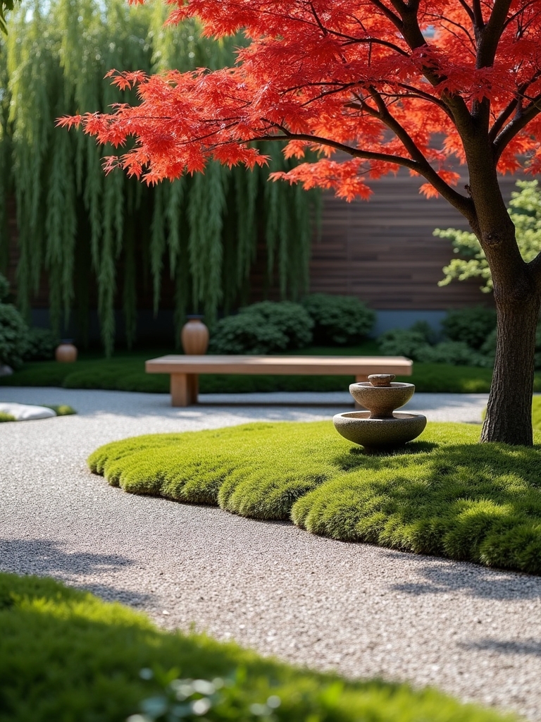 peaceful minimalist backyard retreat
