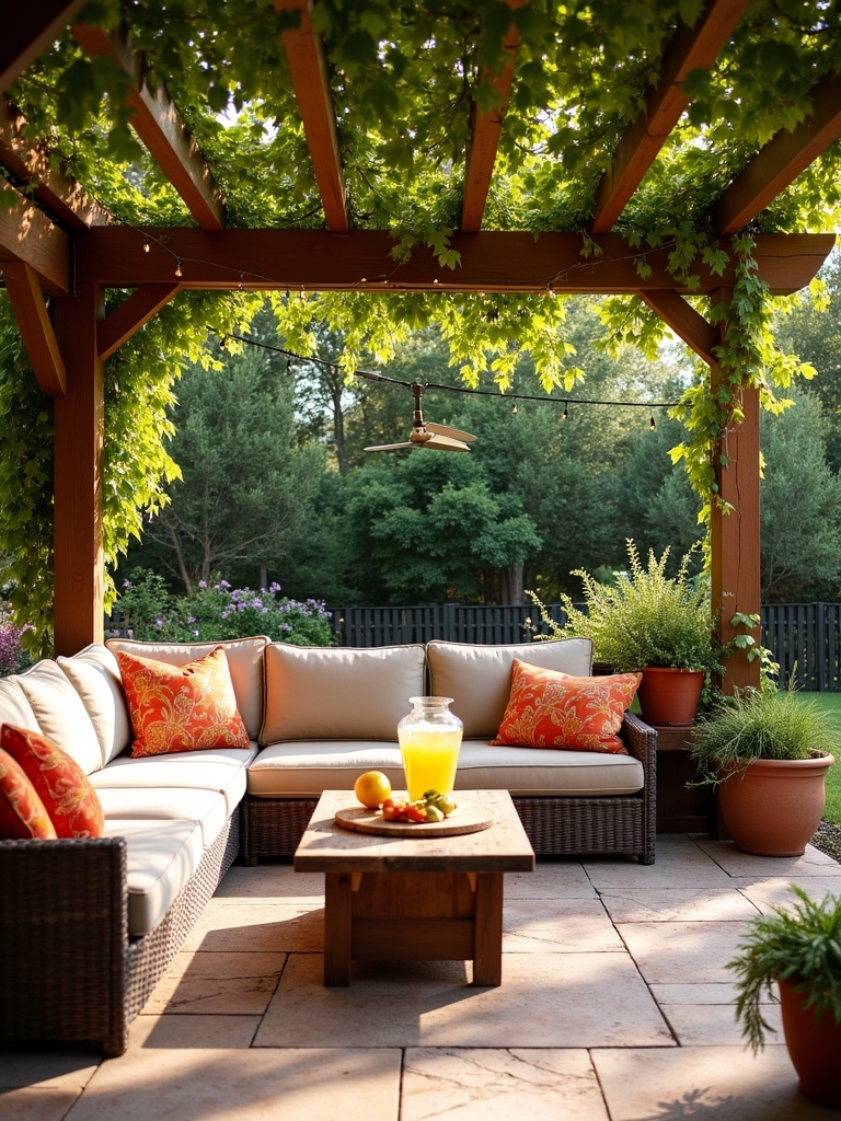 pergola entertainment area enhancement