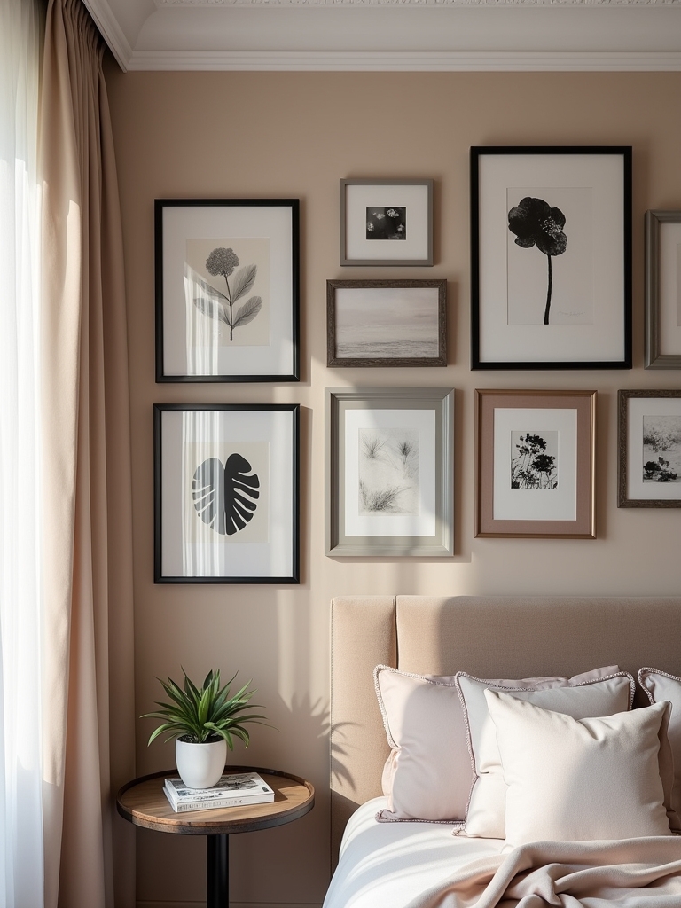 personalized art filled gallery wall