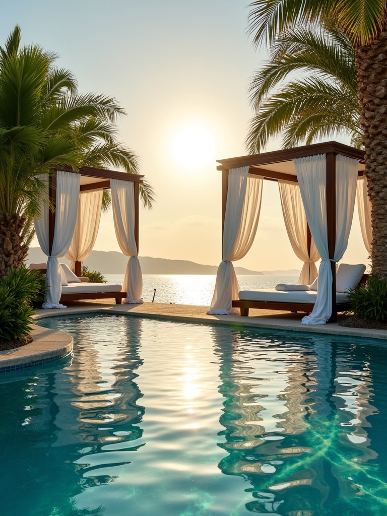 private poolside relaxation oasis