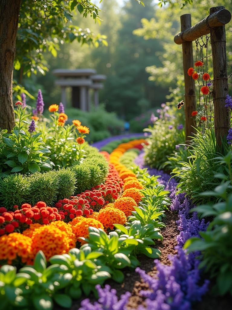 rainbow herb spiral garden