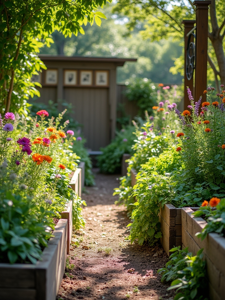 reclaimed wood enhances gardens