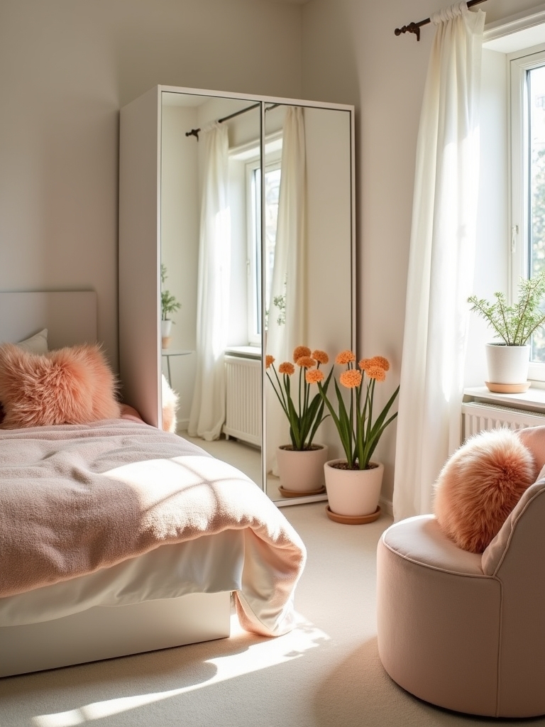 reflective surfaces enhance space