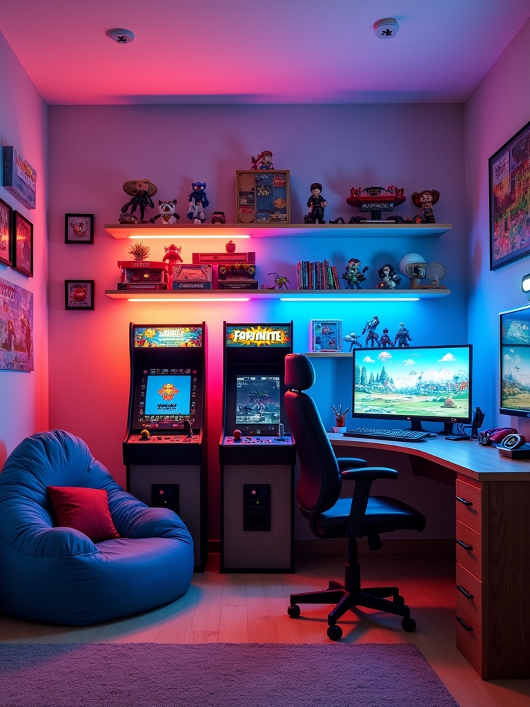 retro gaming cozy corner