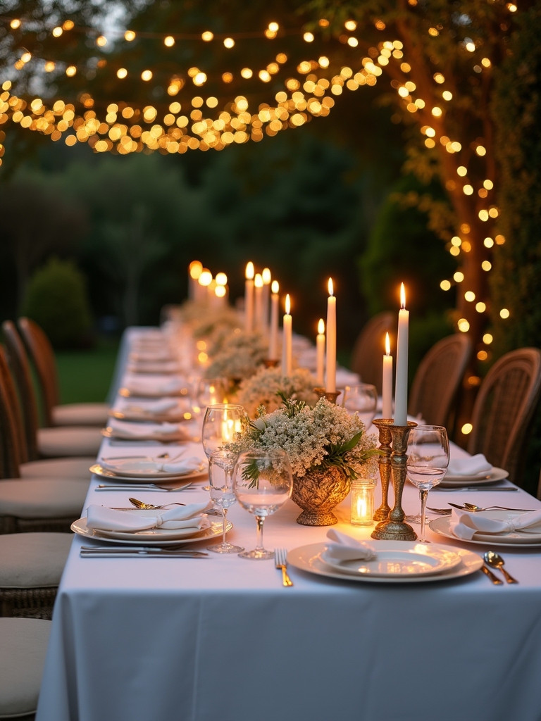 romantic outdoor dining experience
