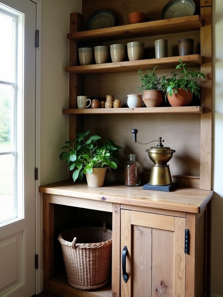 rustic coffee bar essentials