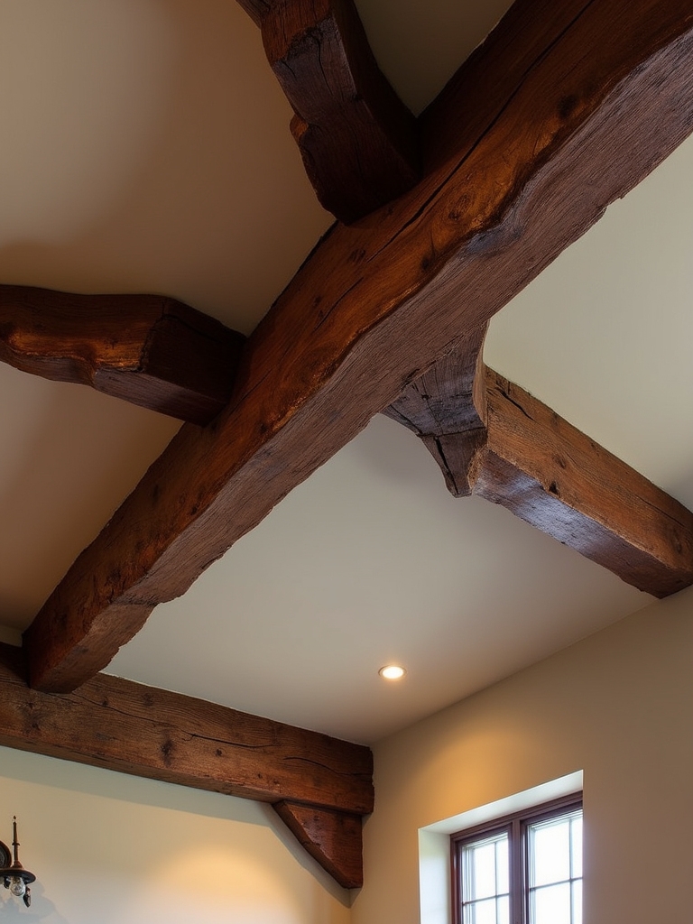 rustic luxury wood beams