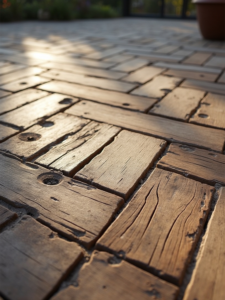 rustic reclaimed wood tiles