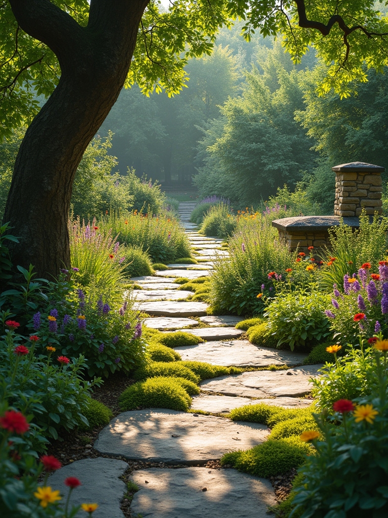 rustic stone pathway charm