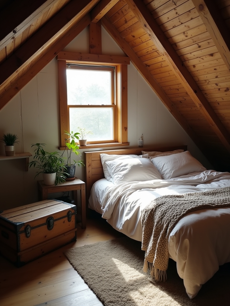 rustic wood beams enhance charm