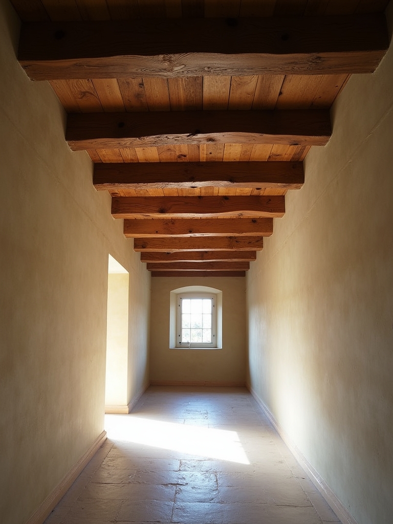 rustic wood beams enhance spaces