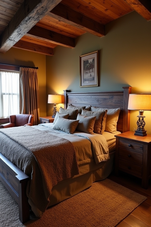 rustic wood enhances warmth
