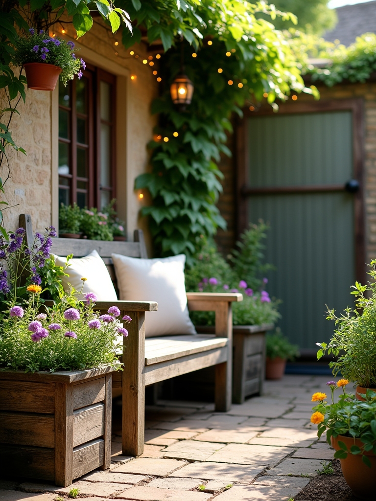 rustic wooden planters charm