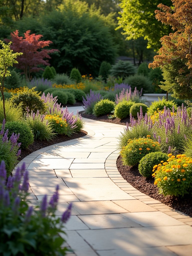 seasonal blooms enhance patio