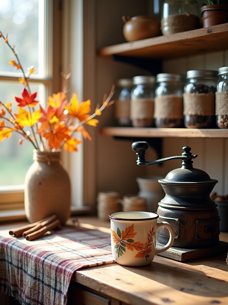 seasonal coffee bar accents