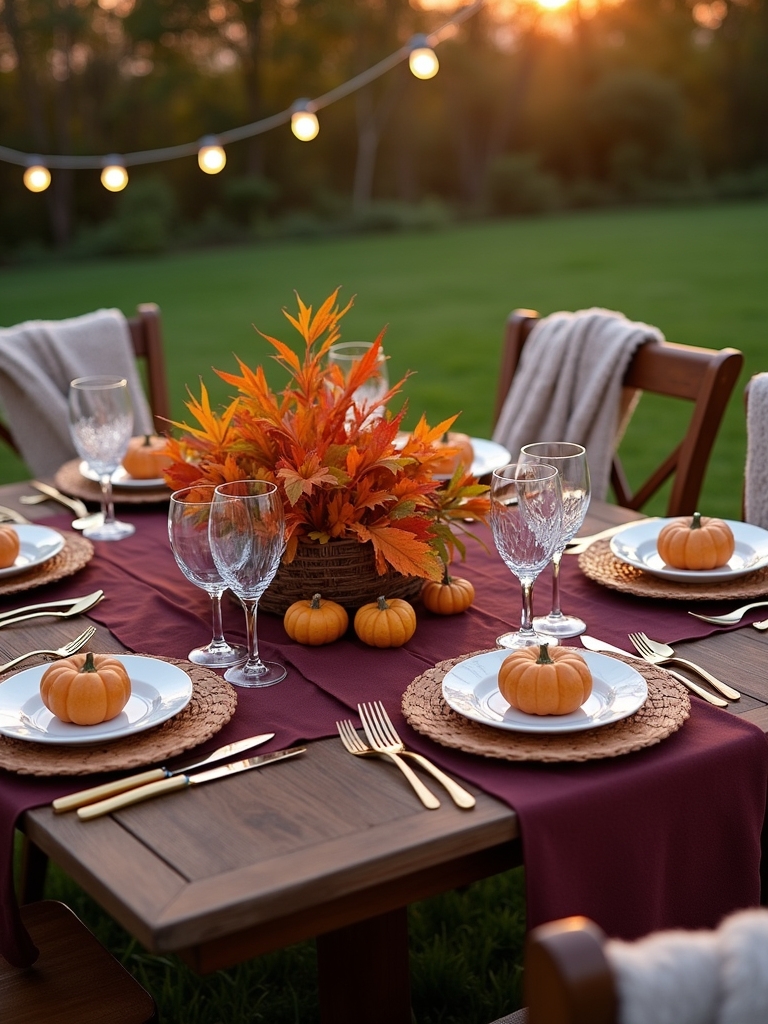 seasonal outdoor table decor