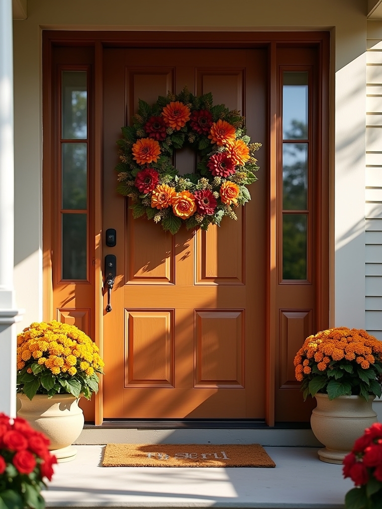 seasonal wreaths enhance entrances