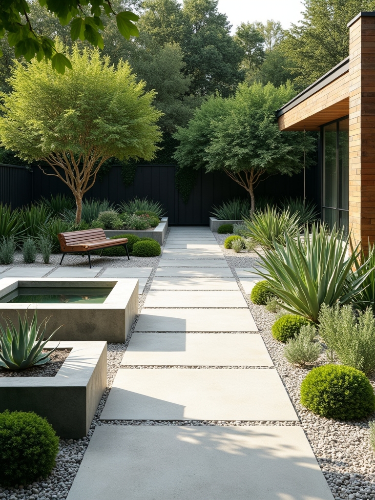 serene minimalist landscape design